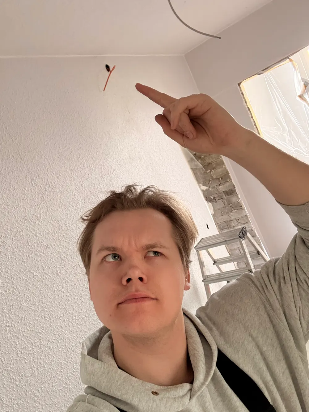 Marc Antonio Schulz auf der Baustelle